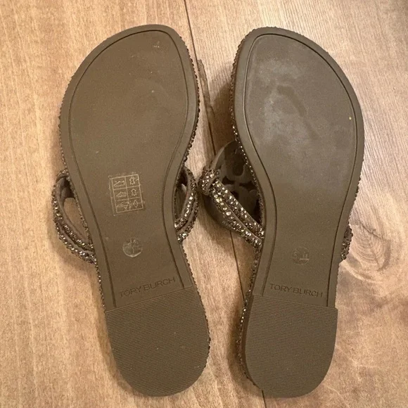 Tory Burch Glittering Brown Sandals - Picture 2 of 3